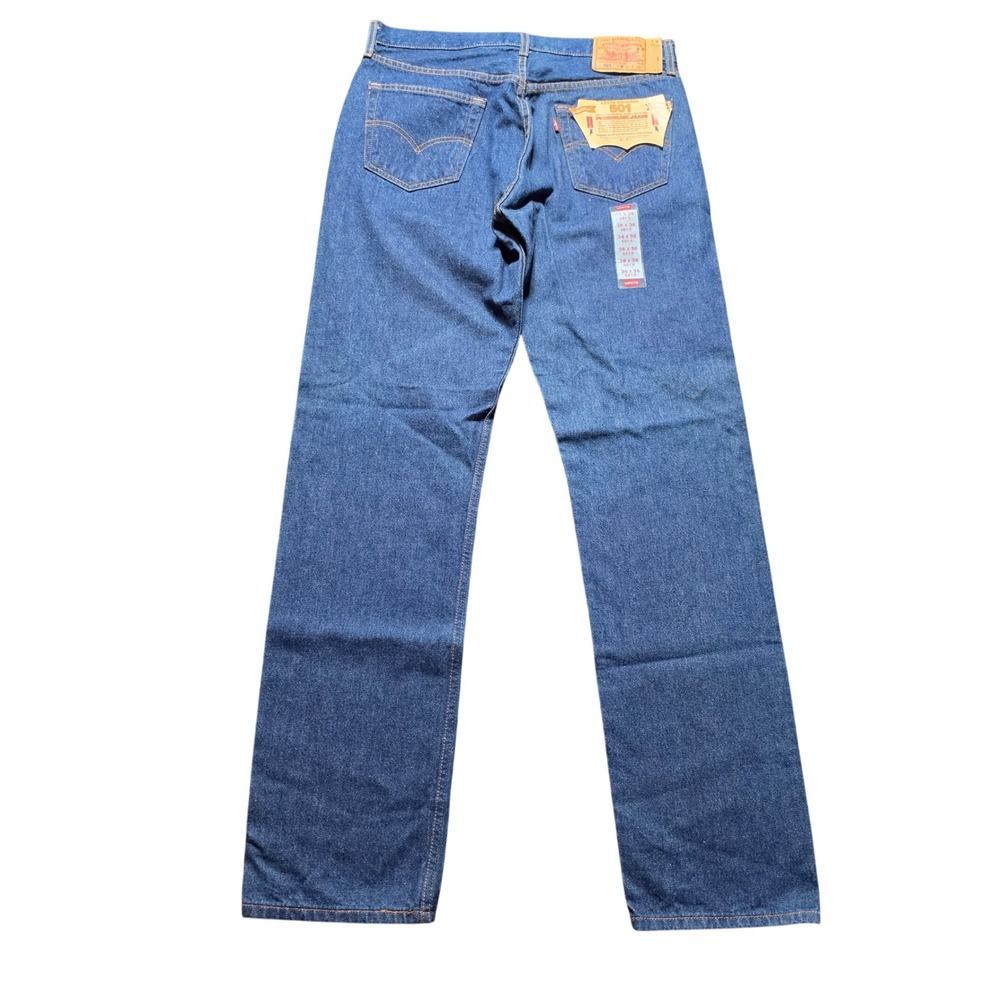 VTG Levis 501 Jeans Blue Mens 36x36 Original Button Fly Straight Leg 1993 NEW